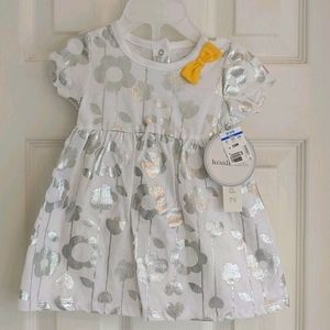 Koala Kids Silver Flowers Dress